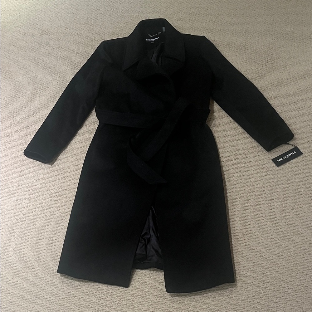 Karl Lagerfeld | Classic Black Trench Coat